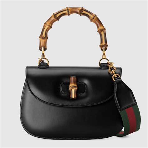 gucci nera manici bamboo bauletto|gucci bamboo handle.